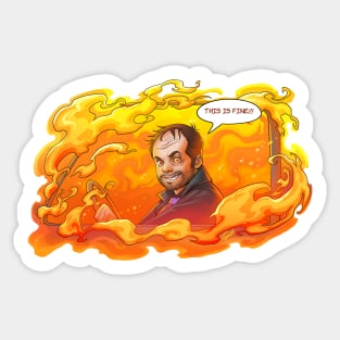 Crowley "This is fine" Sticker